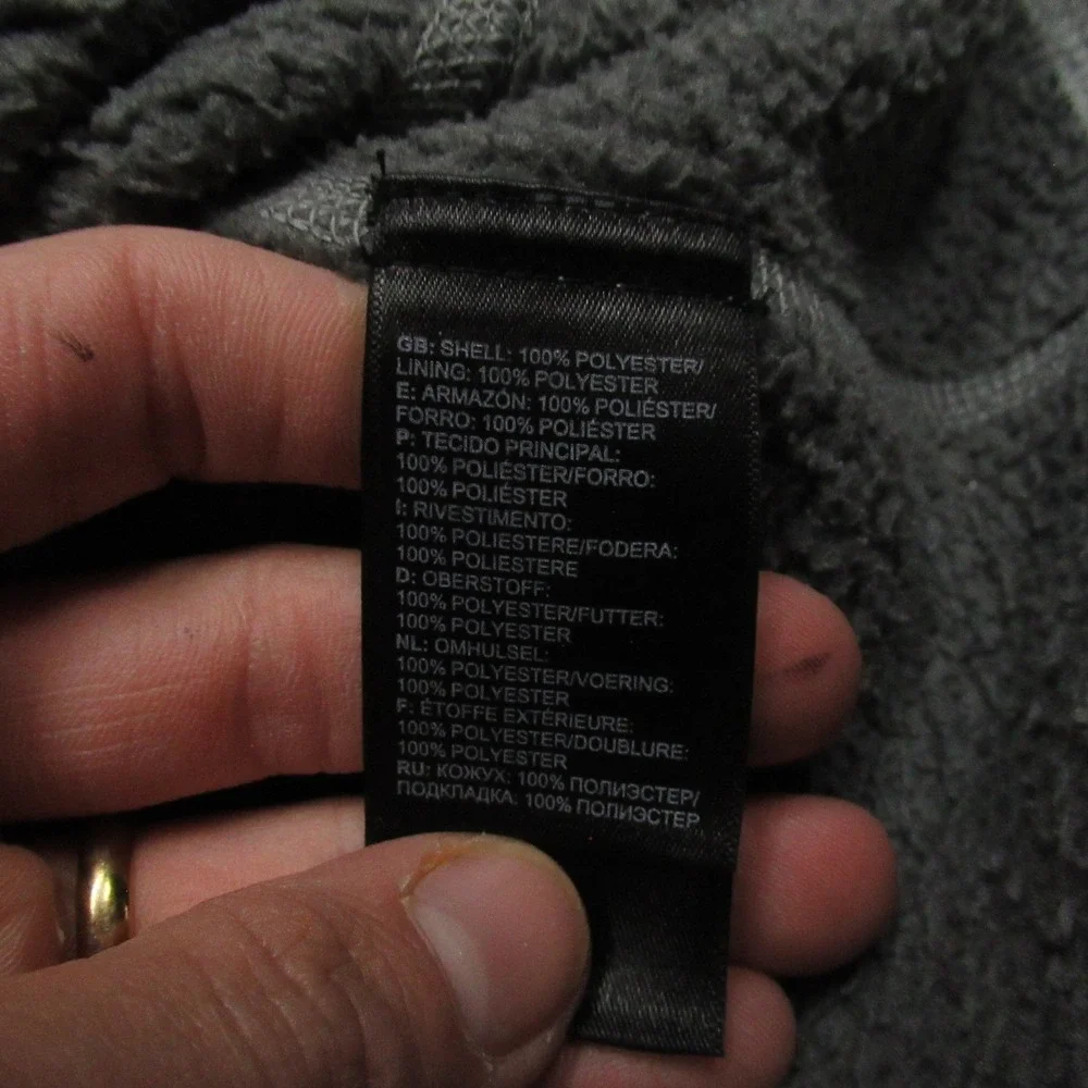 North Face Sweater Men Medium Gray Gordon Lyons Pullover Fleece Knit Heavyweight